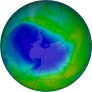Antarctic ozone map for 2022-11-23